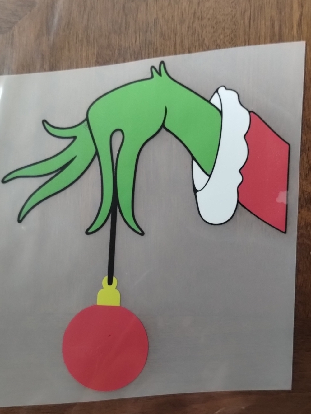 Holiday Grinch Hand DTF Transfer